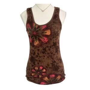 So Clothing Size Medium Y2K Vintage Cotton Floral Tank
